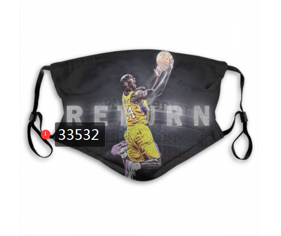 2021 NBA Los Angeles Lakers #24 kobe bryant 33532 Dust mask with filter->nba dust mask->Sports Accessory